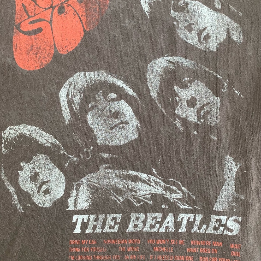 Elizabeth and James Vintage Style BEATLES Rubber Soul Rock T-shirt-Size Small! - Picture 3 of 5